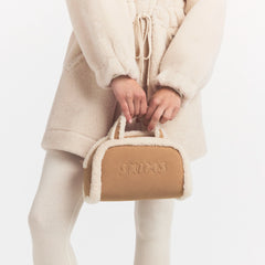 FAUX SHEARLING MINI DUFFLE | CLAY SHERPA