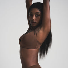 WIRELESS FORM T-SHIRT DEMI BRA | COCOA