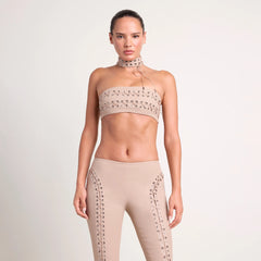 LUDOVIC DE SAINT SERNIN X SKIMS WAXED COTTON BANDEAU | CLAY