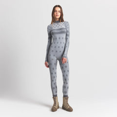 SKIMS FIRST LAYERS TURTLENECK CATSUIT | MIRROR WINTER FAIRISLE