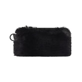 FAUX FUR SMALL POUCH KEYCHAIN | ONYX