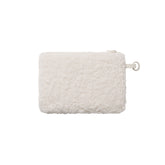 FAUX SHEARLING MEDIUM POUCH KEYCHAIN | IVORY