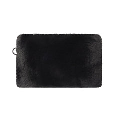 FAUX FUR MEDIUM POUCH KEYCHAIN | ONYX