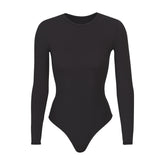 FITS EVERYBODY LONG SLEEVE CREW NECK BODYSUIT | ONYX