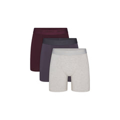 SKIMS STRETCH MENS 5 INCH BOXER BRIEF 3-PACK | RAVEN MULTI