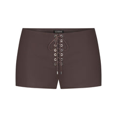 LUDOVIC DE SAINT SERNIN X SKIMS WAXED COTTON MICRO SHORT | COCOA