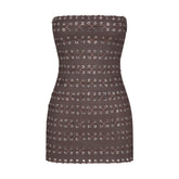 LUDOVIC DE SAINT SERNIN X SKIMS WAXED COTTON MINI DRESS | COCOA