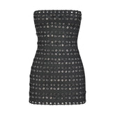LUDOVIC DE SAINT SERNIN X SKIMS WAXED COTTON MINI DRESS | ONYX