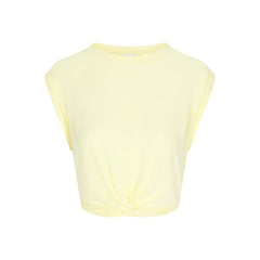 NikeSKIMS PERFORMANCE COTTON BLEND CROP TWIST TANK | BICYCLE YELLOW