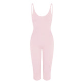 SMOOTH LAYERS CAPRI CATSUIT | PEONY