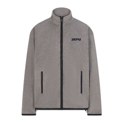 OUTDOOR FLEECE MOCK NECK ZIP UP JACKET | DARK HEATHER GREY