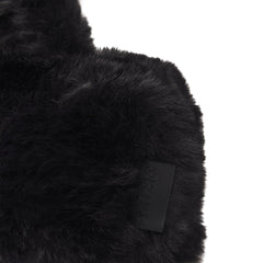 FAUX FUR MICRO TOTE KEYCHAIN | ONYX
