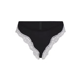 FITS EVERYBODY LACE TANGA | OBSIDIAN CONTRAST