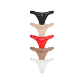 FITS EVERYBODY LACE STRING THONG 5-PACK | SKETCHED HEARTS MULTI