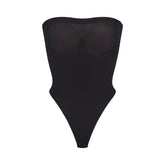SEAMLESS SCULPT STRAPLESS THONG BODYSUIT | ONYX