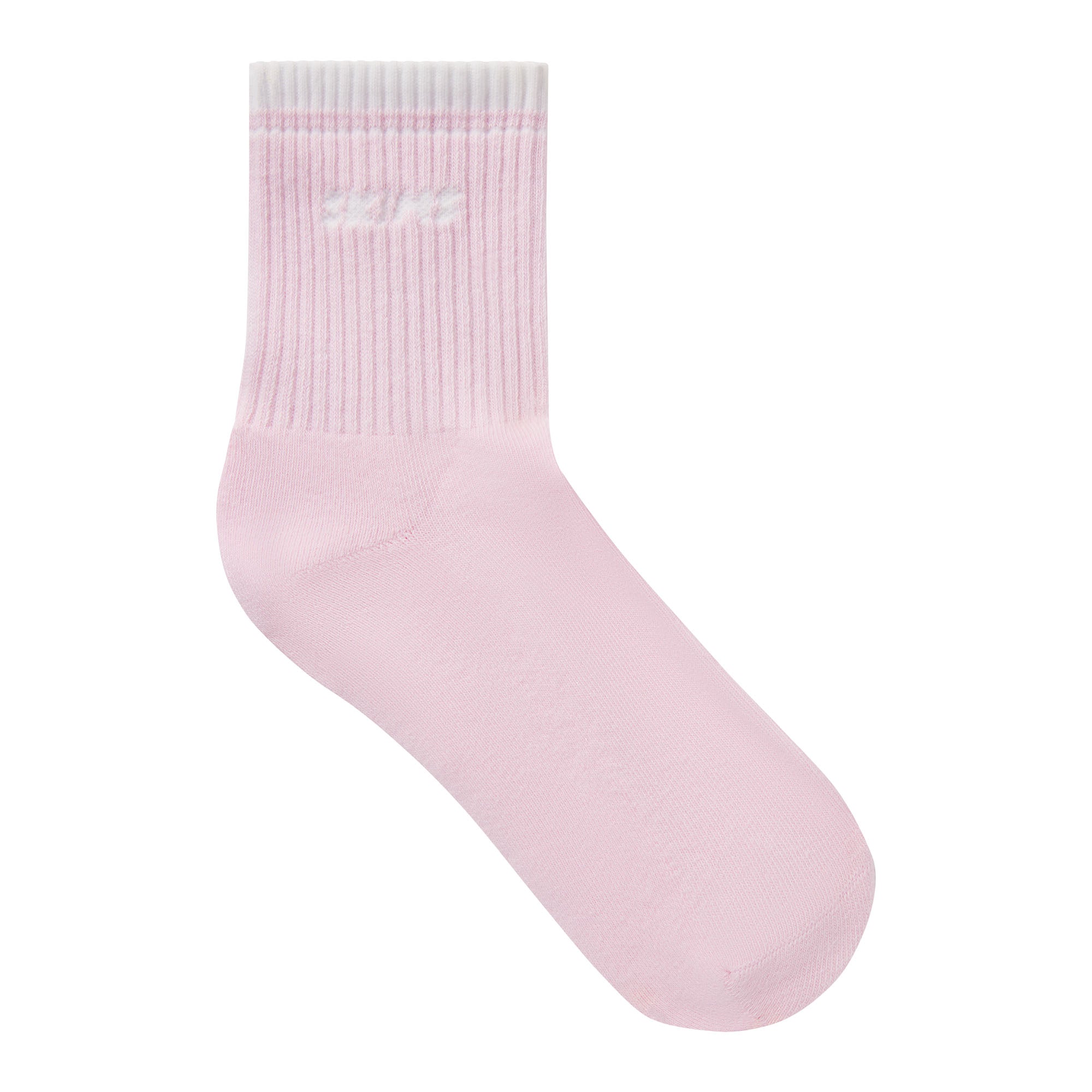 SKIMS SOCKS RIBBED QUARTER CREW LOGO SOCK 3-PACK | CHERRY BLOSSOM MULTI