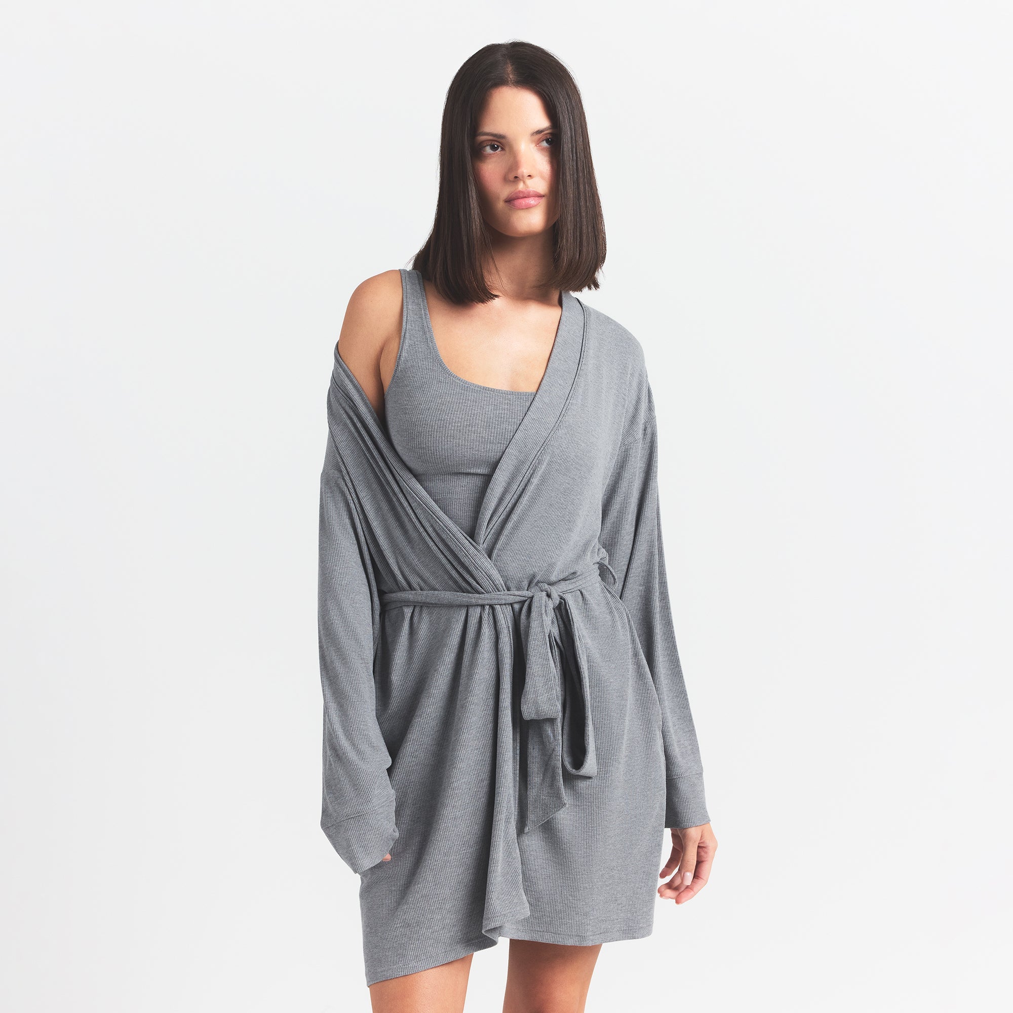 SOFT LOUNGE ROBE | HEATHER GRAY