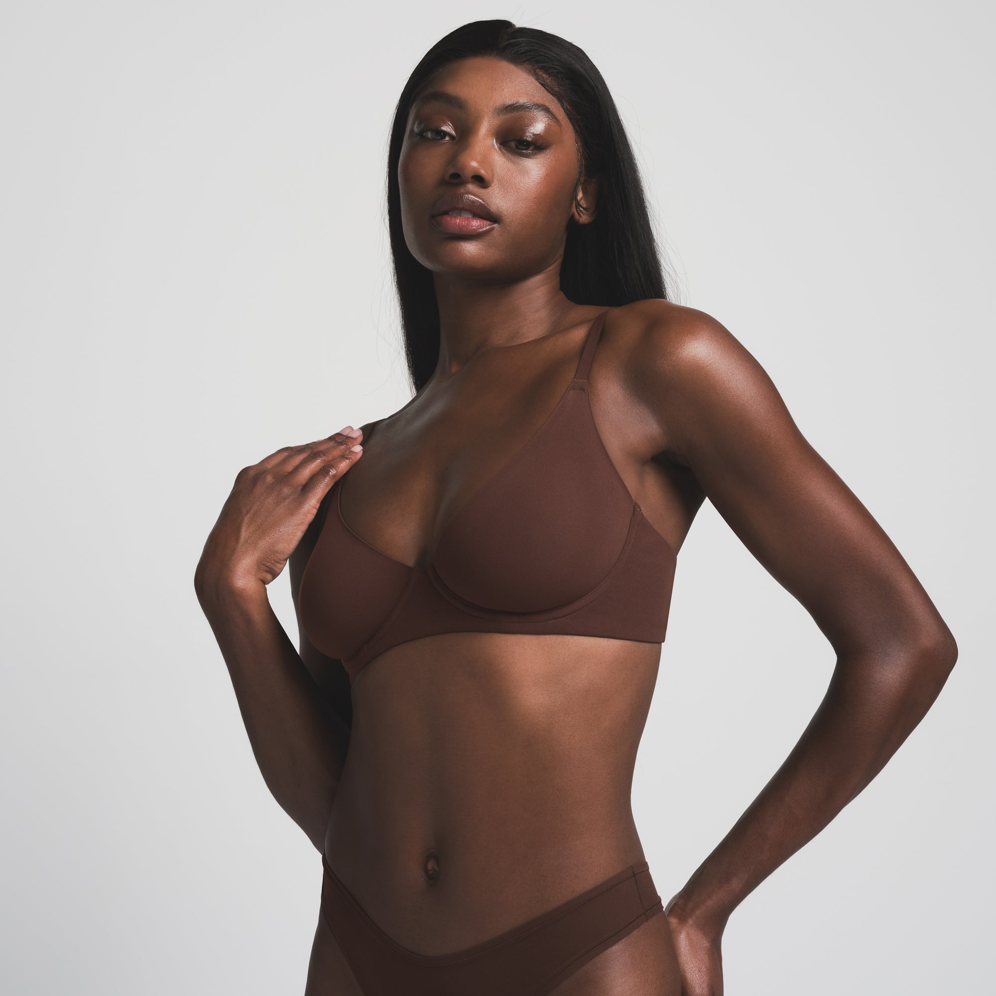 FITS EVERYBODY UNLINED DEMI BRA | COCOA