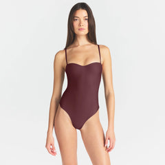 SKIMS BODY UNDERWIRE THONG BODYSUIT | CURRANT