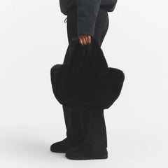 FAUX FUR SMALL TOTE | ONYX