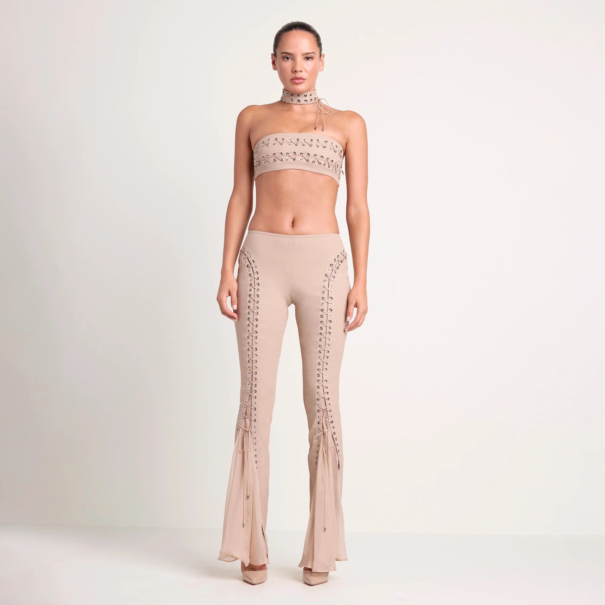 LUDOVIC DE SAINT SERNIN X SKIMS WAXED COTTON PANT | CLAY