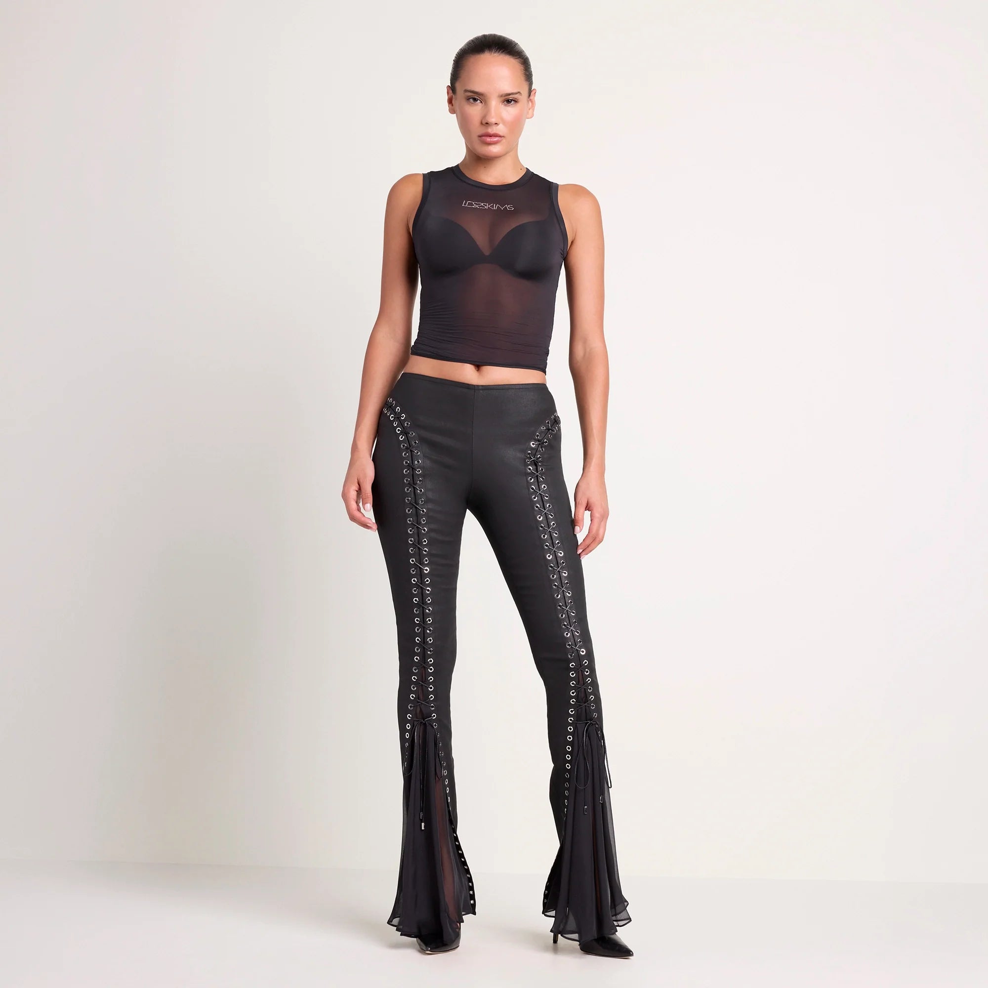 LUDOVIC DE SAINT SERNIN X SKIMS WAXED COTTON PANT | ONYX