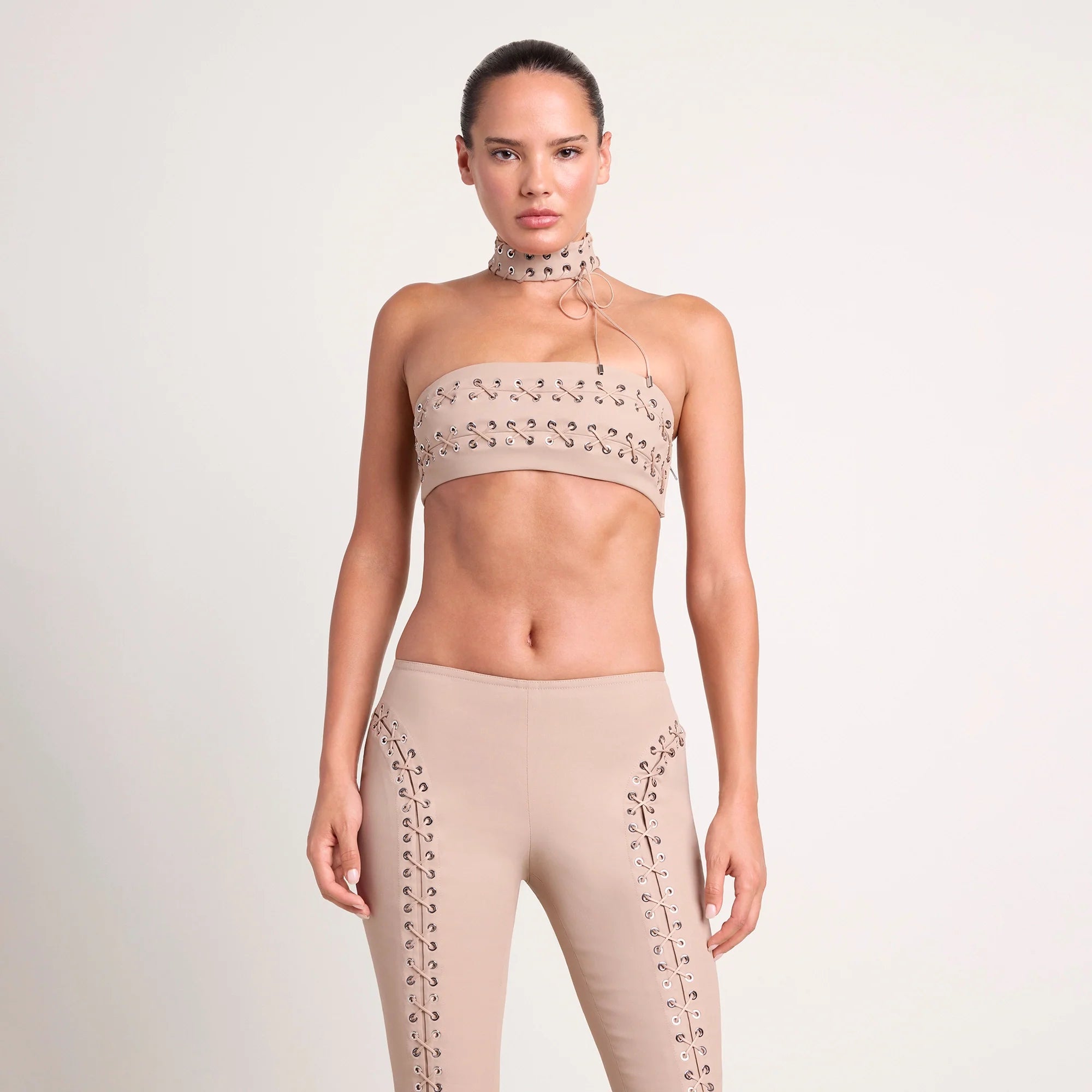LUDOVIC DE SAINT SERNIN X SKIMS WAXED COTTON BANDEAU | CLAY