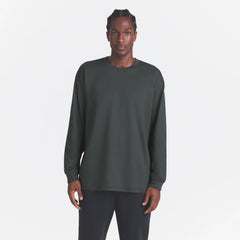 HEAVYWEIGHT COTTON MENS RELAXED LONG SLEEVE T-SHIRT | DEEP SEA