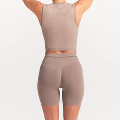 NikeSKIMS RIBBED SEAMLESS 5" BIKER SHORT | DRIFTWOOD