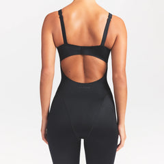 NikeSKIMS SATIN SHINE PANELED 26" ONE PIECE | OBSIDIAN