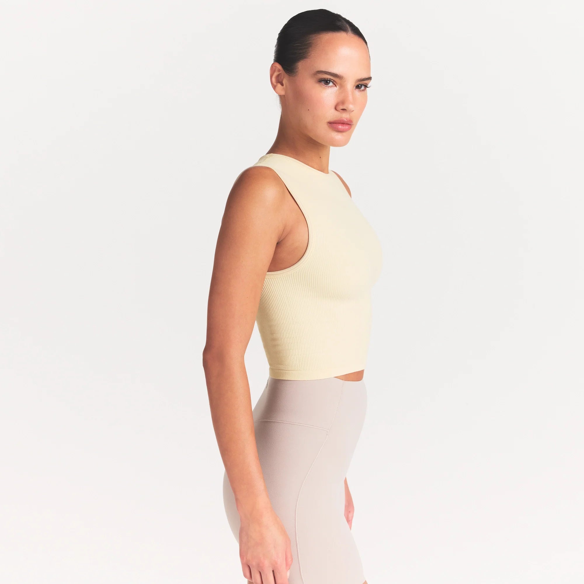 NikeSKIMS RIBBED SEAMLESS MUSCLE TANK | LEMON DROP