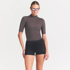 NikeSKIMS WEIGHTLESS LAYERS MOCK NECK SHORT SLEEVE T-SHIRT | BOULDER