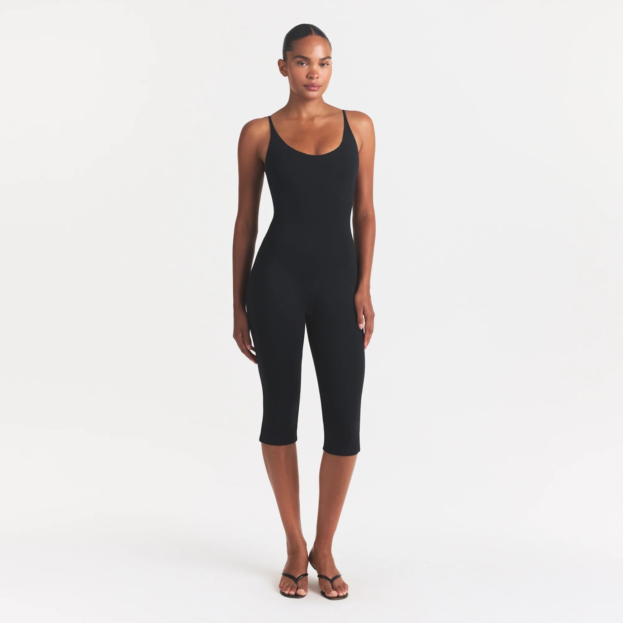 SMOOTH LOUNGE CAPRI CATSUIT | OBSIDIAN