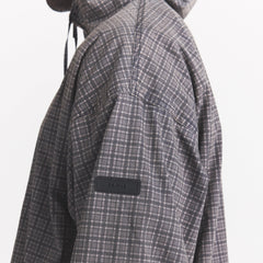 WOVEN MENS ANORAK JACKET | ASH CHECK