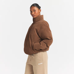 FAUX SUEDE HALF ZIP JACKET | JASPER