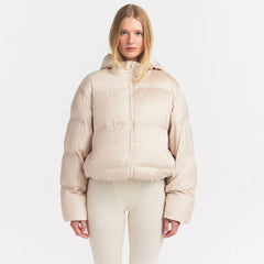 SKIMS PUFFERS HOODED JACKET | CHAMPAGNE