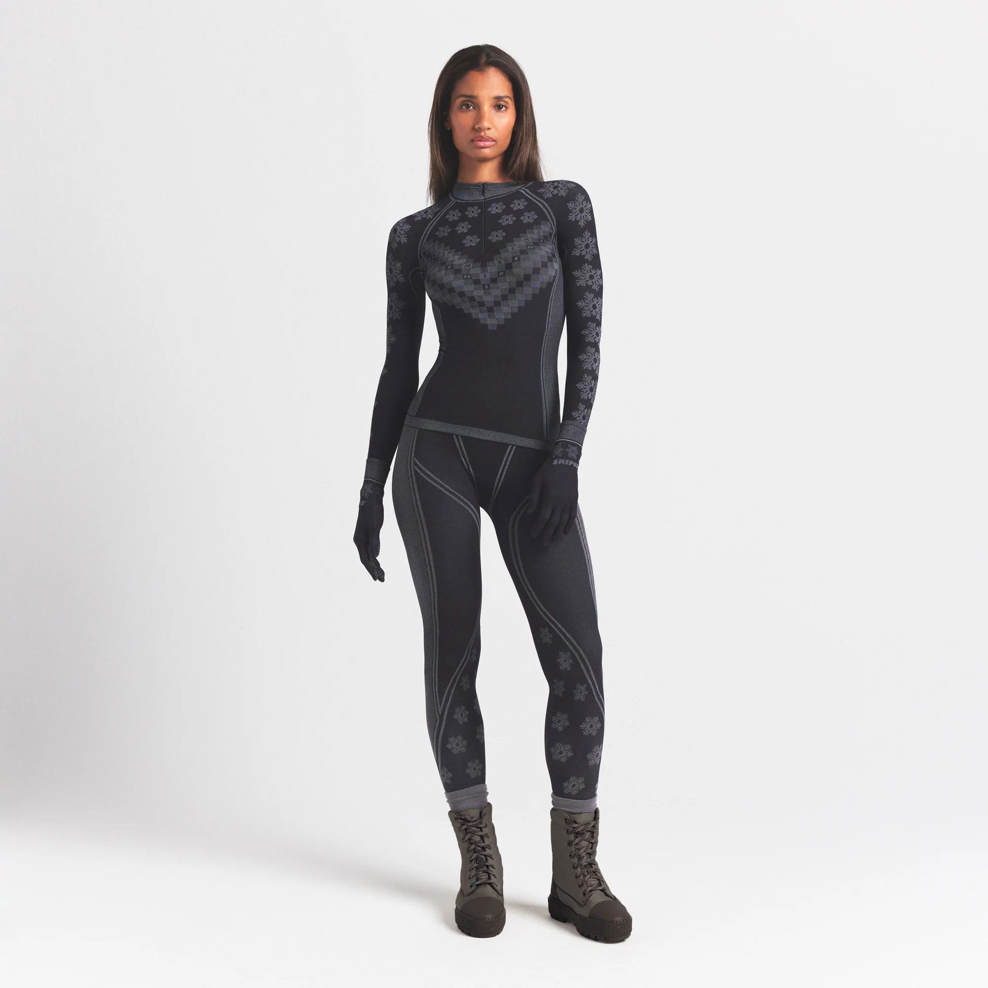 SKIMS FIRST LAYERS LEGGING | OBSIDIAN WINTER FAIRISLE