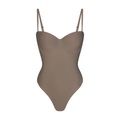 SKIMS BODY UNDERWIRE THONG BODYSUIT | MINK