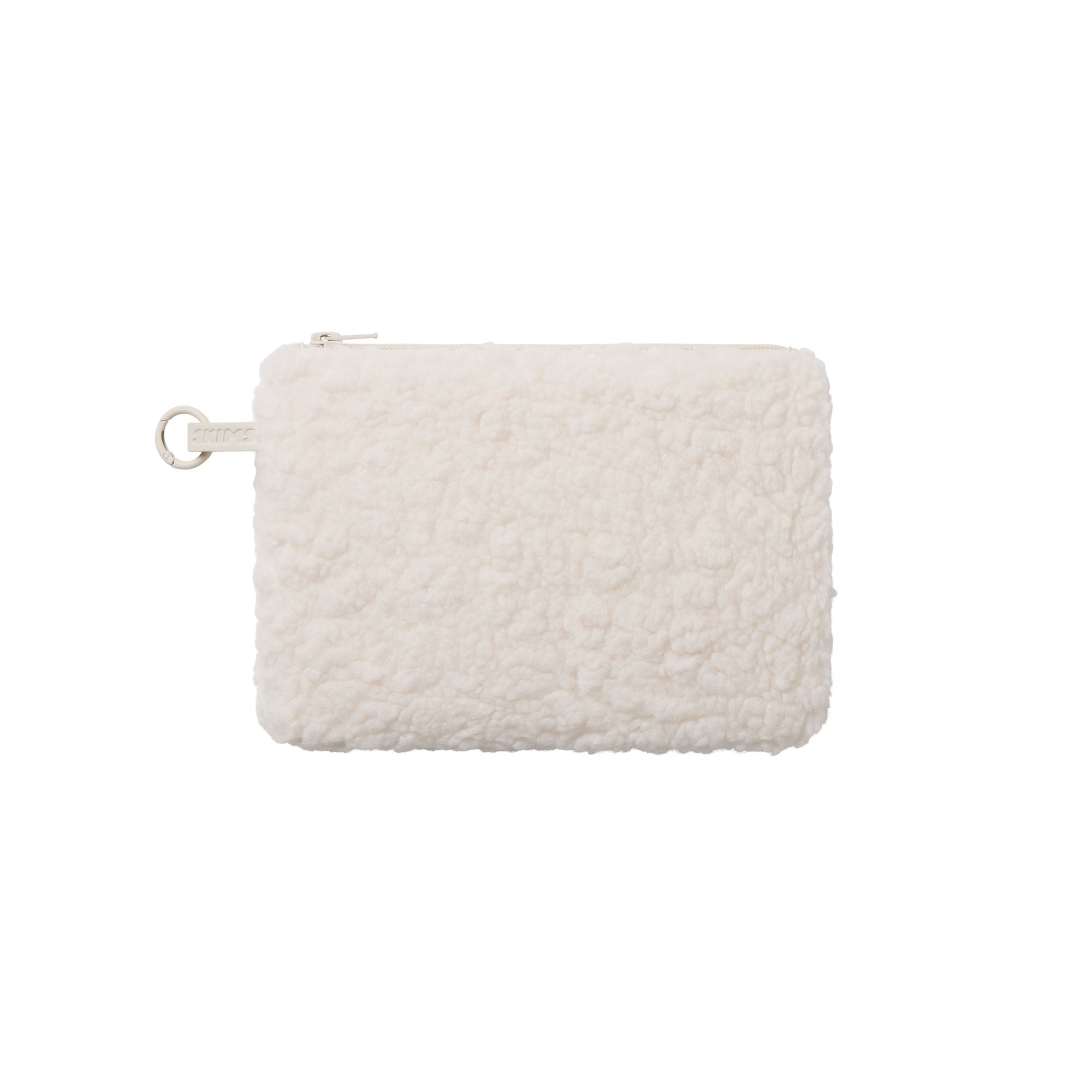 FAUX SHEARLING MEDIUM POUCH KEYCHAIN | IVORY