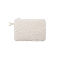 FAUX SHEARLING MEDIUM POUCH KEYCHAIN | IVORY