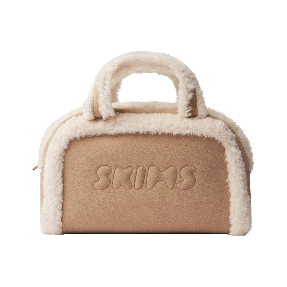 FAUX SHEARLING MINI DUFFLE | CLAY SHERPA