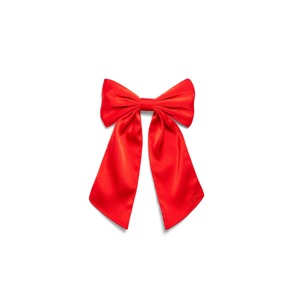 SATIN JUMBO BOW CLIP | RUBY