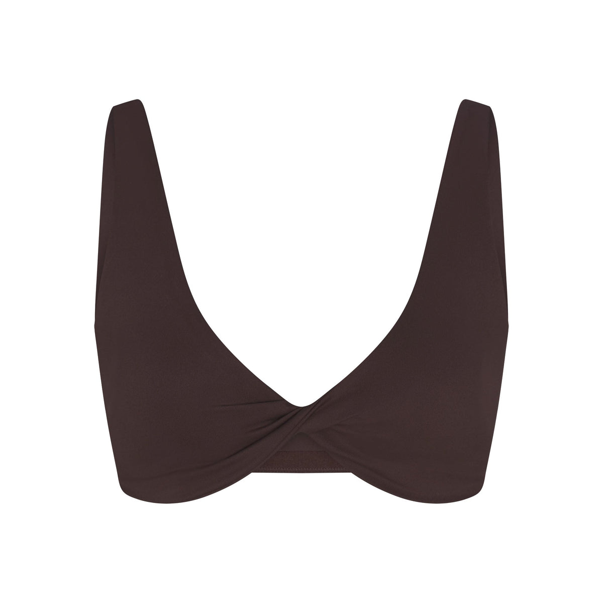 NikeSKIMS MATTE TWIST-FRONT BRA | DARK SEPIA