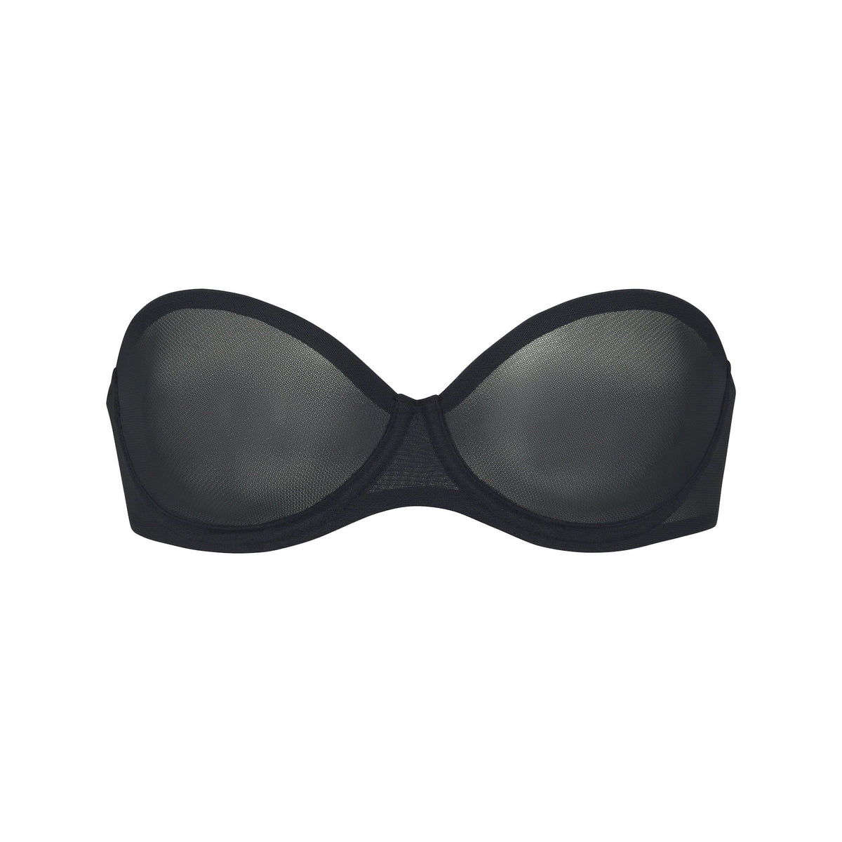 ULTRA FINE MESH STRAPLESS BRA | ONYX
