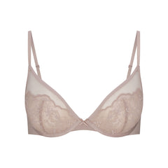 SKIMS LACE UNLINED DEMI BRA | FAWN
