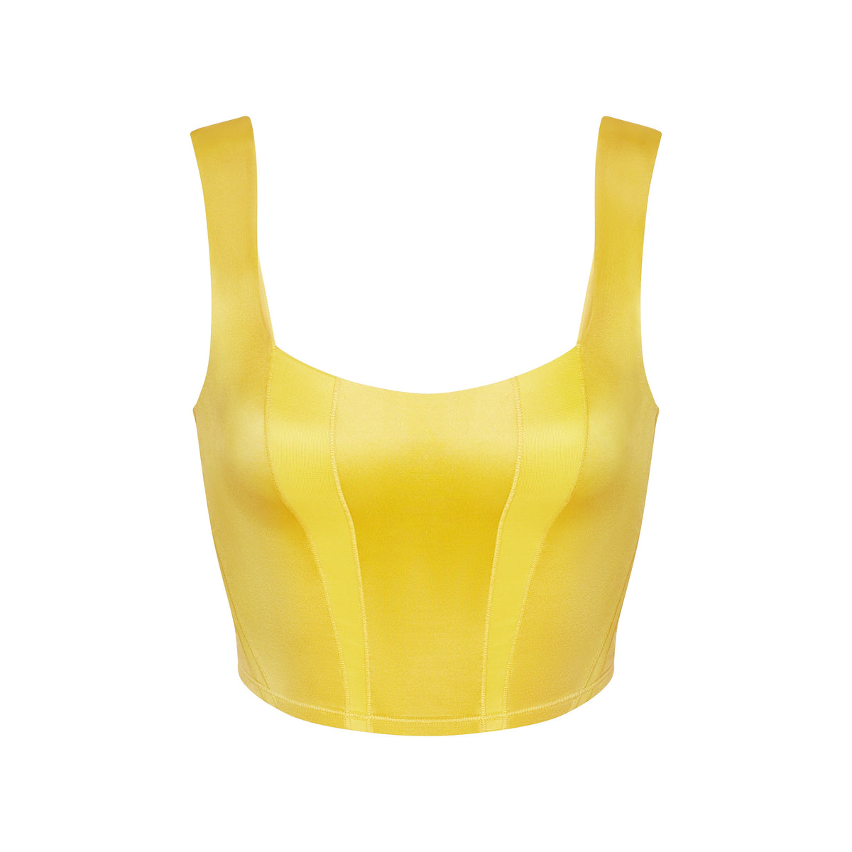 NikeSKIMS SATIN SHINE PANELED SCOOP TANK | CITRINE