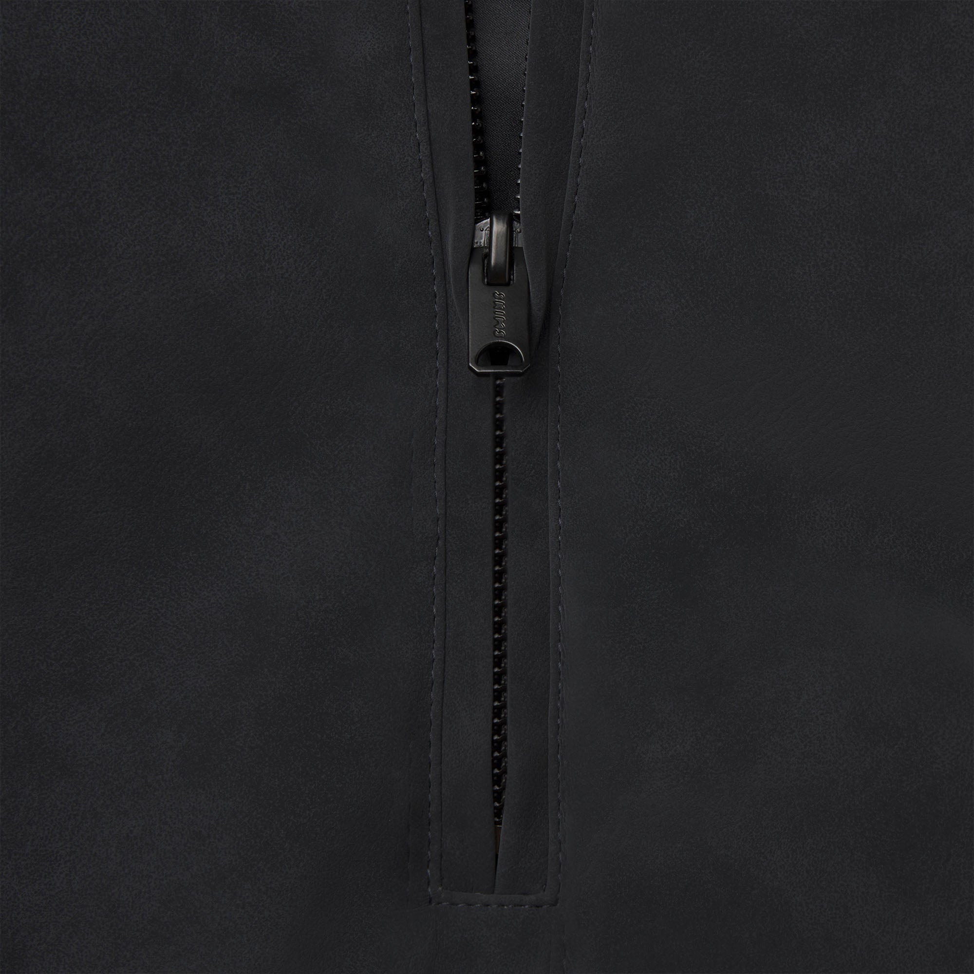 FAUX SUEDE HALF ZIP JACKET | ONYX