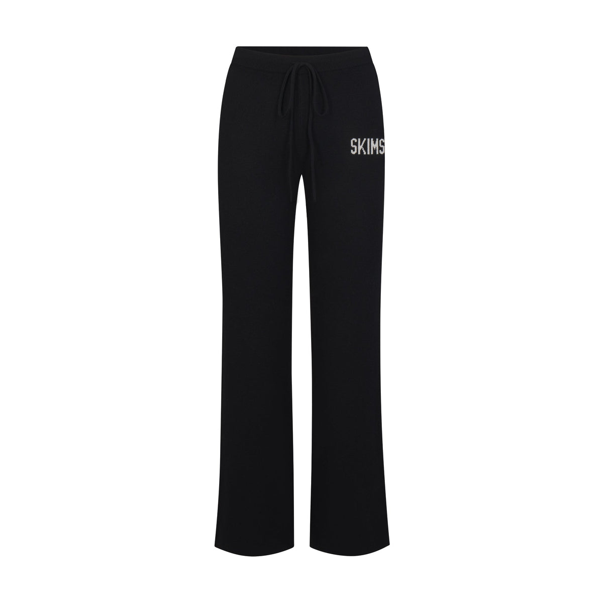 SWEATER KNIT LOGO PANT | ONYX EGRET