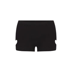 WORN IN JERSEY MICRO HEART SHORT | WASHED ONYX