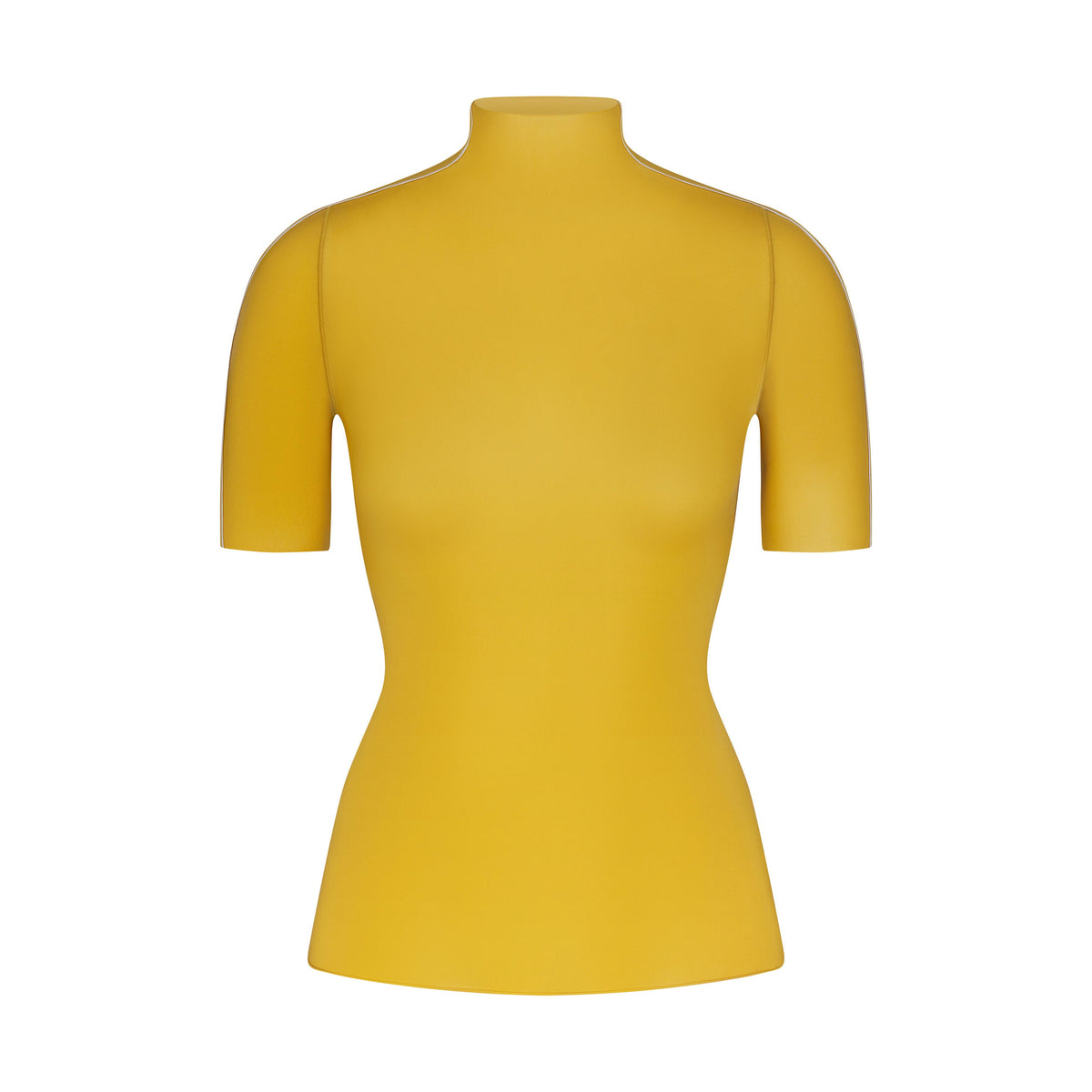 NikeSKIMS WEIGHTLESS LAYERS MOCK NECK SHORT SLEEVE T-SHIRT | CITRINE